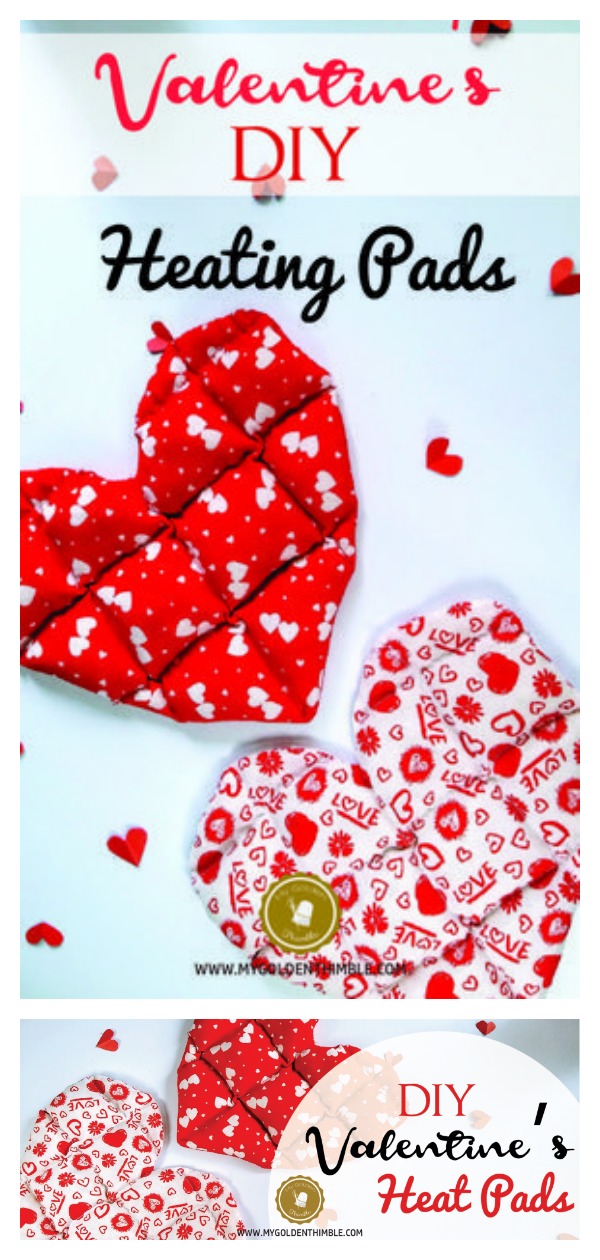 Valentine’s DIY Gift Easy Heart Shaped Heating Pad Free Sewing Pattern