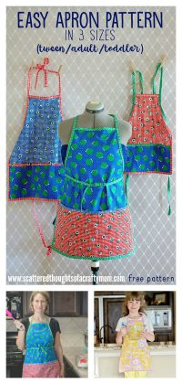 Apron in 3 Sizes Free Sewing Pattern