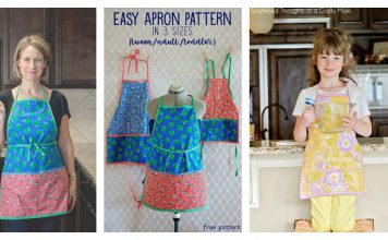 Apron in 3 Sizes Free Sewing Pattern