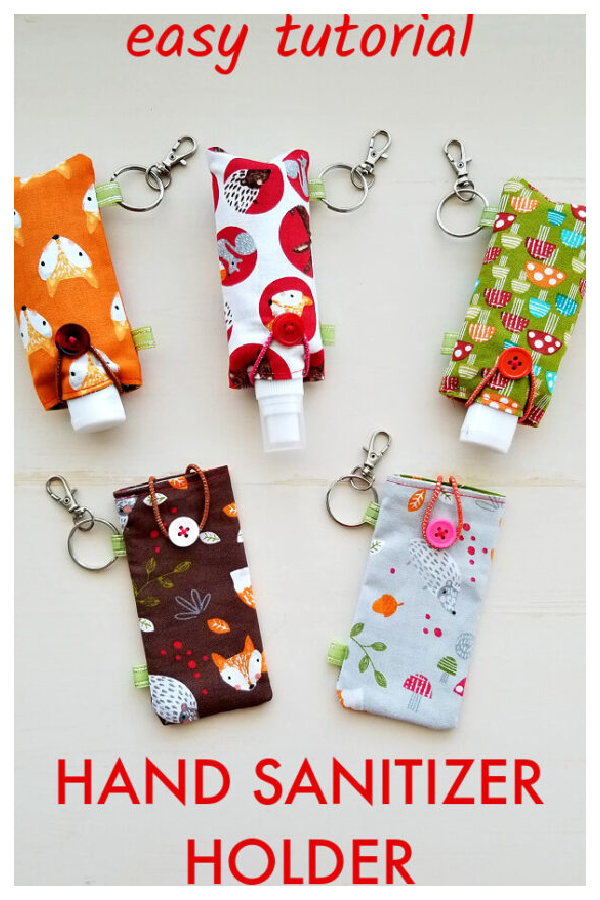 Easy Fabric Hand Sanitizer Holder Free Sewing Pattern