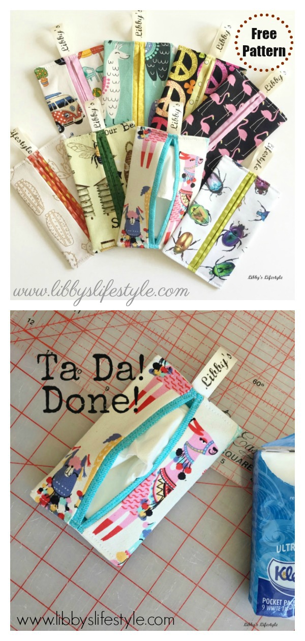 Tissue Pouch Free Sewing Pattern