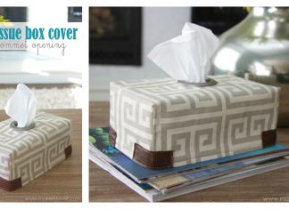 Fabric Tissue Box Cover Free Sewing Pattern