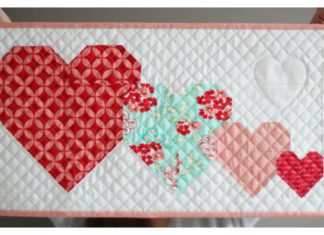I Heart You Mini Quilt Free Sewing Pattern