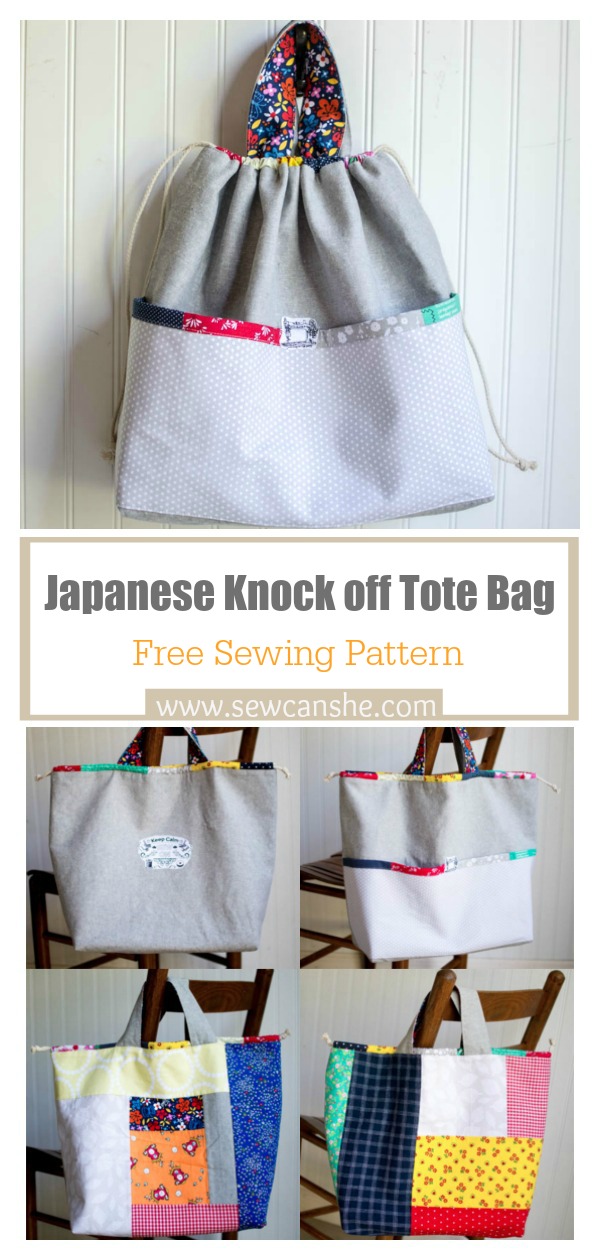 Japanese Knock off Tote Bag Free Sewing Pattern