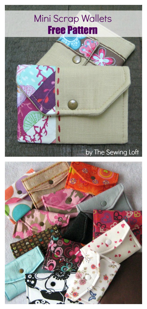 Mini Scrap Wallet Free Sewing Pattern