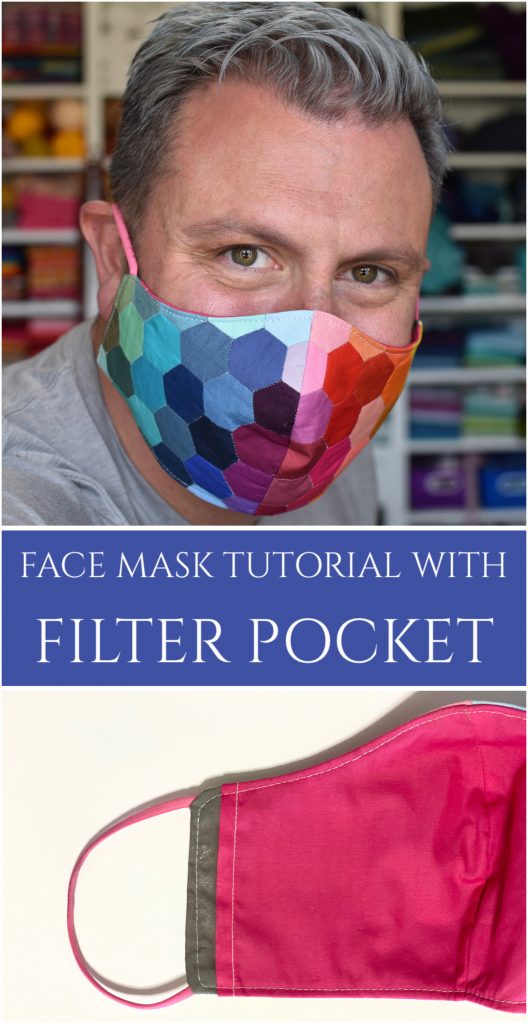 Rainbow Hexie Face Mask with Filter Pocket Video Tutorial