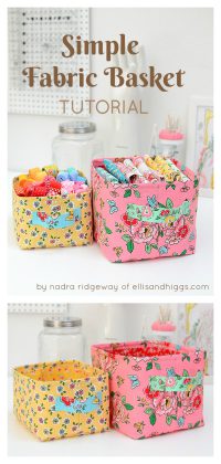 Simple Fabric Basket Free Sewing Pattern