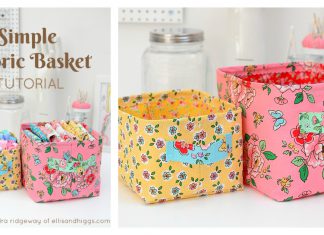 Simple Fabric Basket Free Sewing Pattern