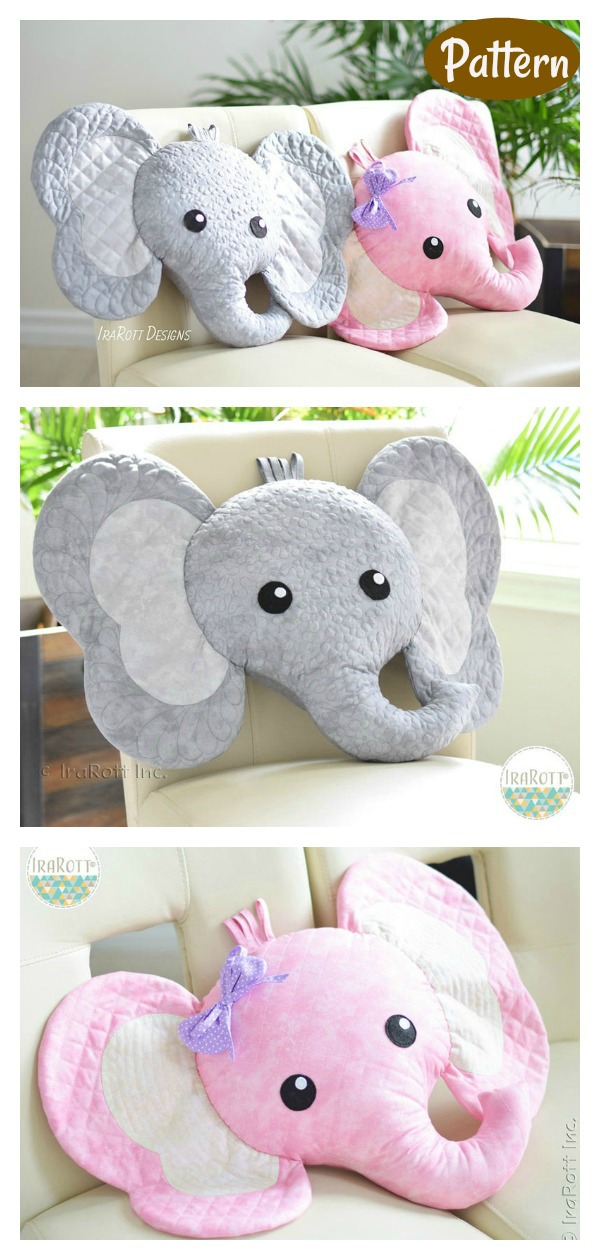 Elephant Pillow Sewing Pattern