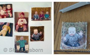 Fabric Photo Magnets Free Sewing Pattern