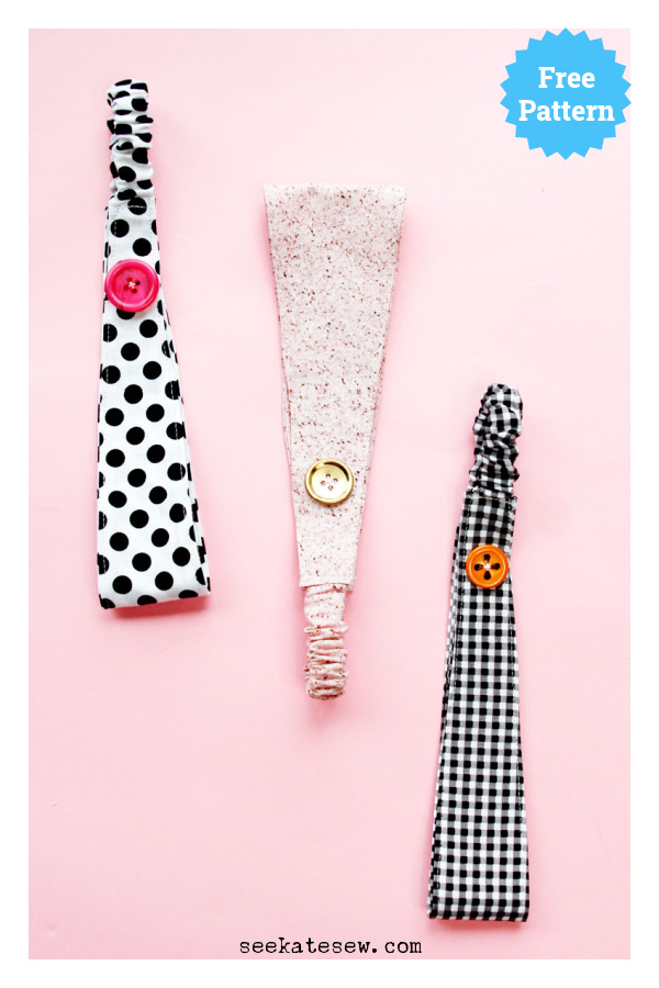 Nurse Headband With Buttons Free Sewing Pattern