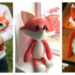 Plush Fox Toy Free Sewing Pattern