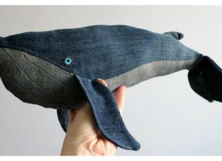 Repurposed Denim Whale Free Sewing Pattern
