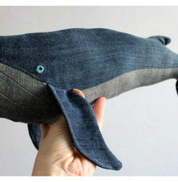 Repurposed Denim Whale Free Sewing Pattern