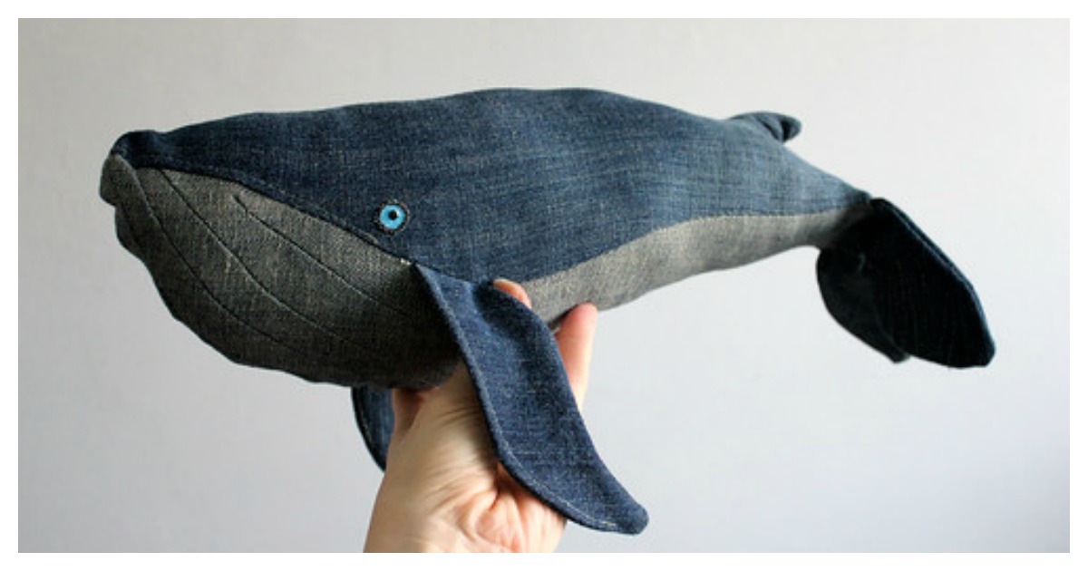 DIY Repurposed Denim Whale