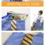 Shirt and Tie Upcycled to a Tote Bag Free Sewing Pattern