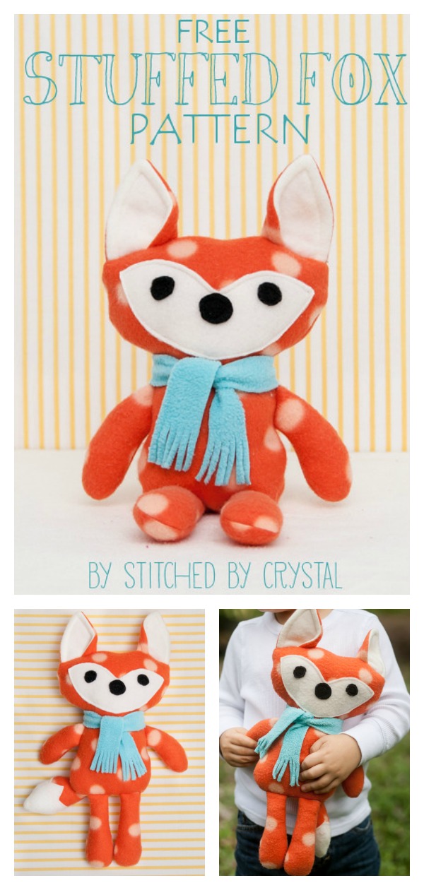 Stuffed Fox Toy Free Sewing Pattern