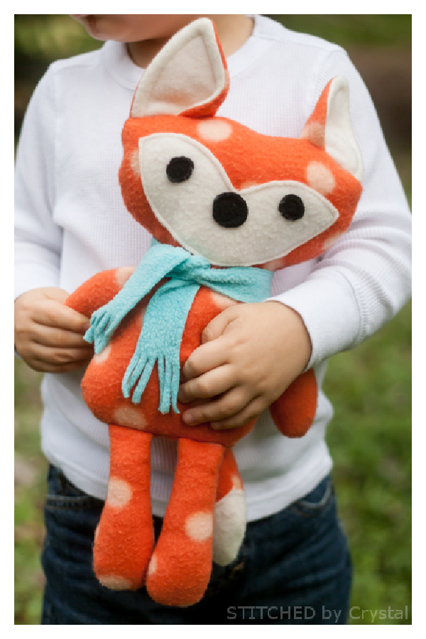 Stuffed Fox Toy Free Sewing Pattern 