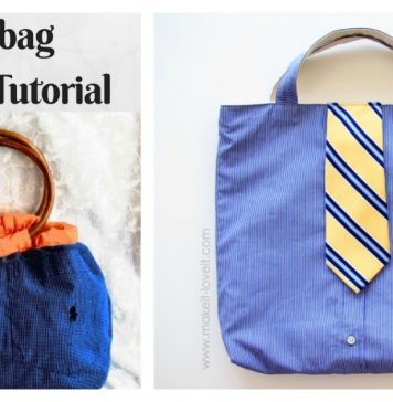 Upcycle a Shirt into A Bag Free Sewing Pattern