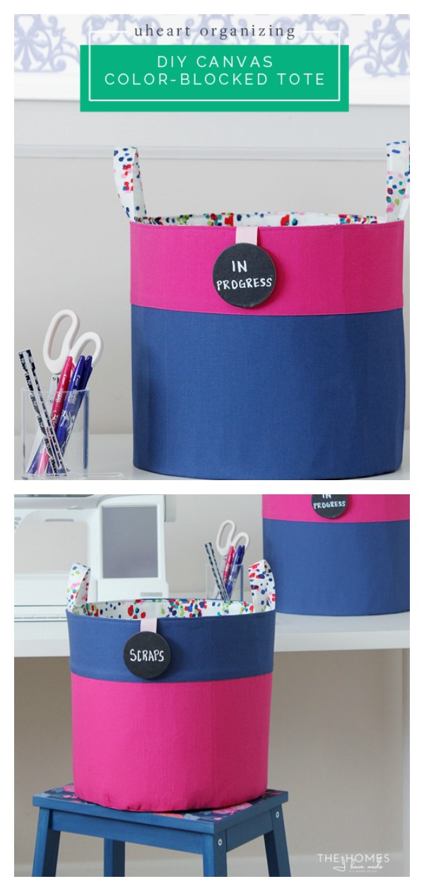 Canvas Color-Blocked Totes Free Sewing Pattern 
