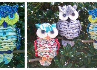 Fabric Yo-Yo Owl Sewing Pattern