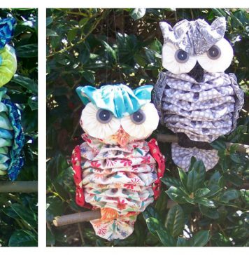 Fabric Yo-Yo Owl Sewing Pattern