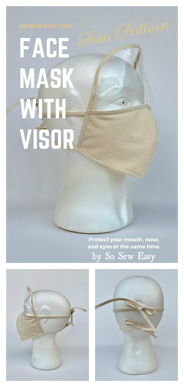 Face Mask With Visor Free Sewing Pattern