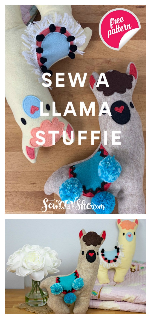 Llama Stuffie Free Sewing Pattern