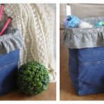 Recycled Denim Project Basket Free Sewing Pattern