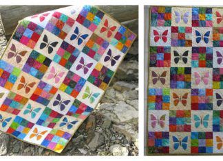 Scrappy Butterfly Baby Quilt Free Sewing Pattern