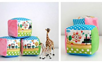 Soft Rattle Blocks for Babies Free Sewing Pattern
