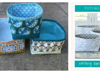 Square Nesting Baskets Free Sewing Pattern