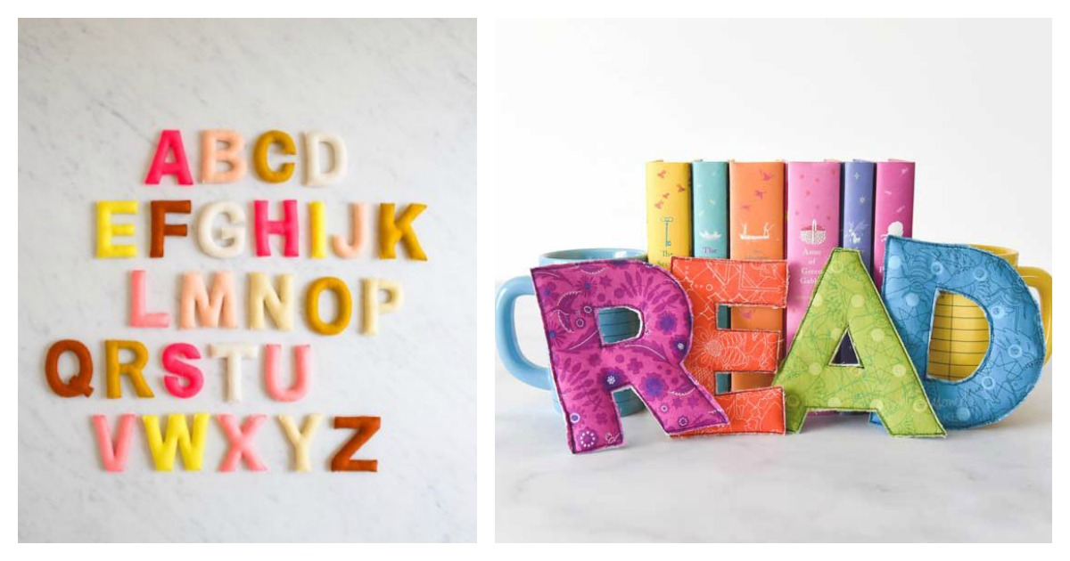 Fabric Alphabet Letters Free Sewing Pattern