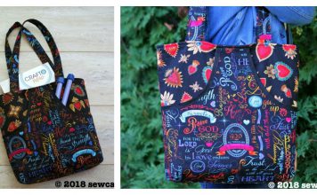 The Peeking Pocket Tote Bag Free Sewing Pattern