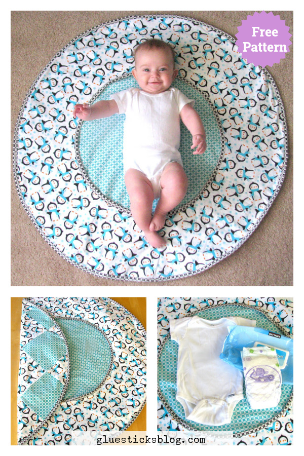 Travel Diaper Changing Pad & Playtime Mat Free Sewing Pattern 