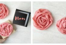 Ribbon Rose Flowers Free Sewing Pattern