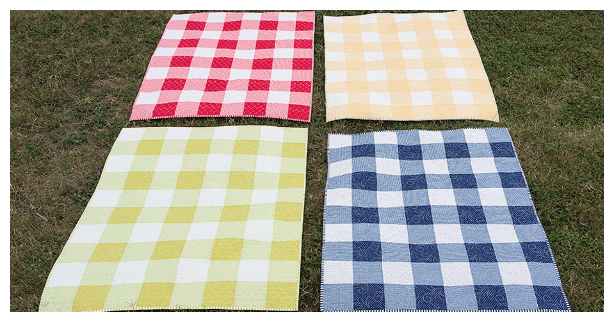 The 3-Hour Baby Gingham Quilt Free Sewing Pattern and Video Tutorial