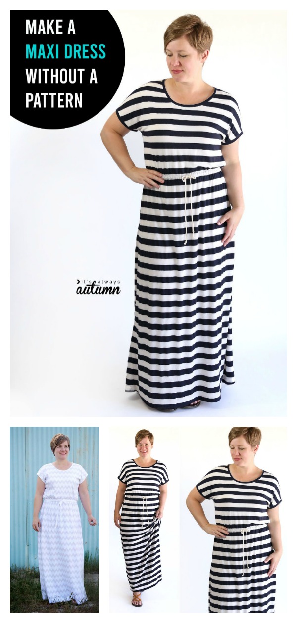 How to Sew an Easy Maxi Dress without Pattern