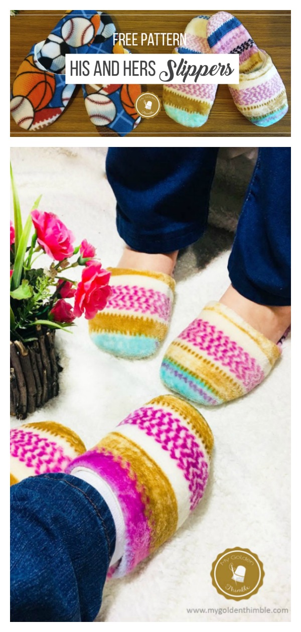 Spa Slippers Free Sewing Pattern