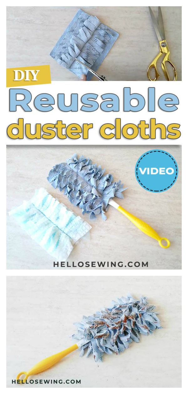 DIY Reusable Swiffer Duster Cloths Free Sewing Pattern 