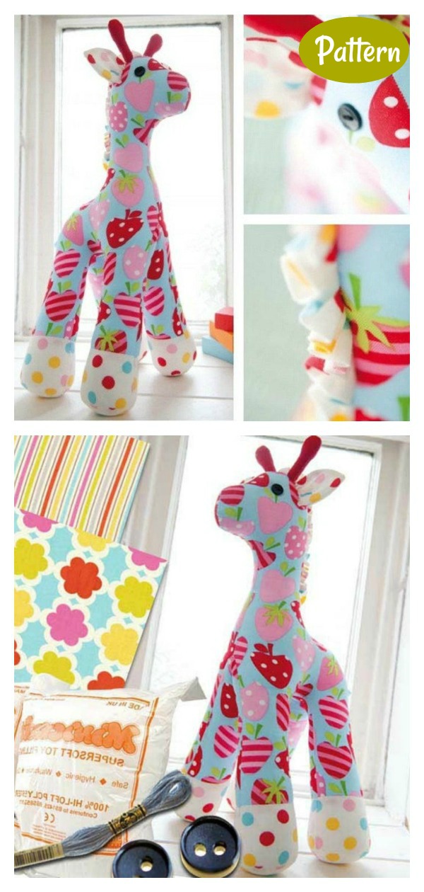 Adorable Giraffe Toy Free Sewing Pattern