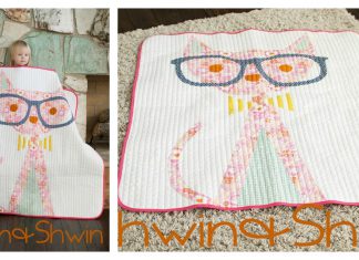 Hipster Cat Quilt Free Sewing Pattern
