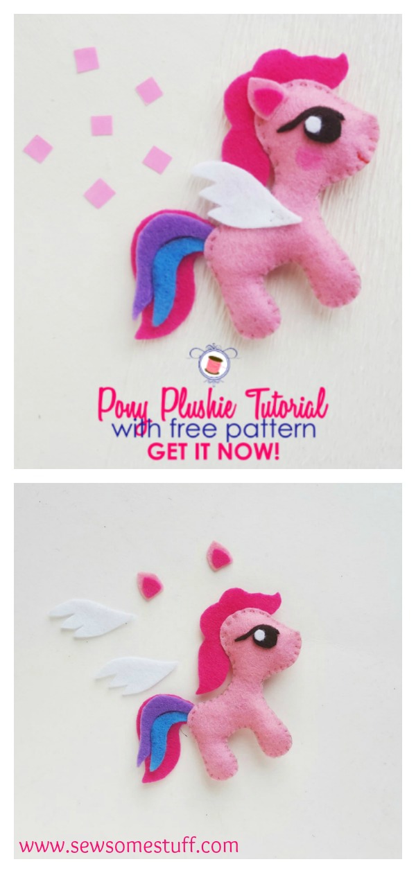 My Little Pony Free Sewing Pattern and Template