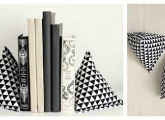 Fabric Pyramid Bookends Free Sewing Pattern