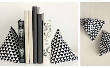 Fabric Pyramid Bookends Free Sewing Pattern