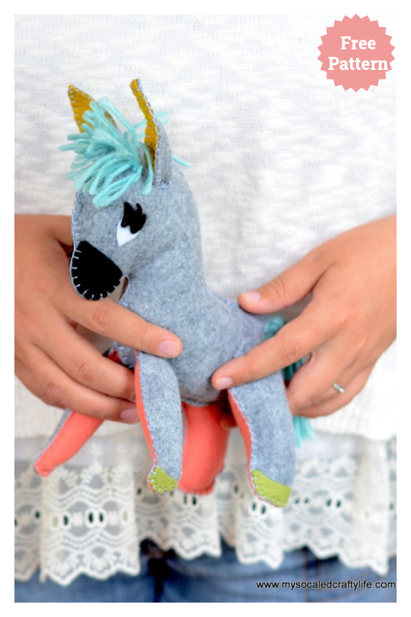 Stuffed Donkey Plush Free Sewing Pattern