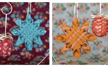 Woven Fabric Star Ornament Free Sewing Pattern and Video Tutorial
