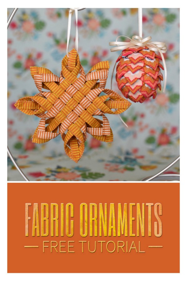 Woven Fabric Star Ornament Free Sewing Pattern and Video Tutorial 