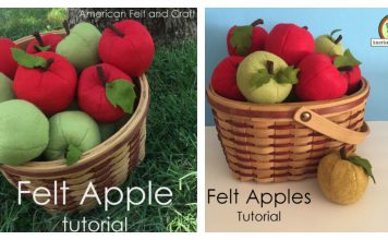 Felt Apple Free Sewing Pattern