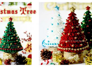 Kanzashi Christmas Tree Free Sewing Pattern